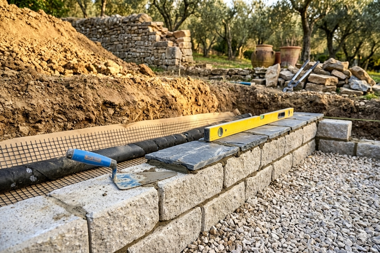 Retaining Wall Repair in Conway